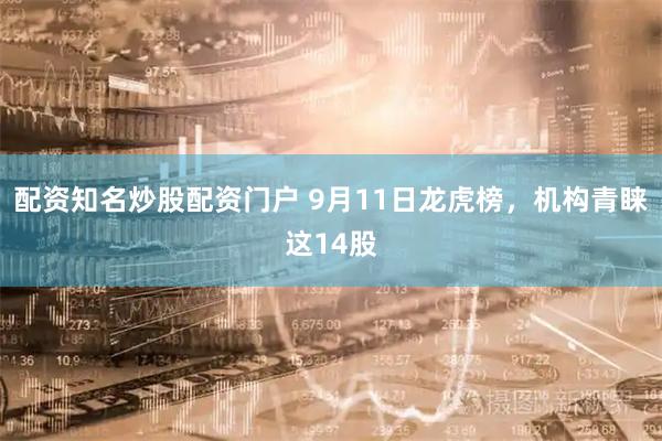 配资知名炒股配资门户 9月11日龙虎榜，机构青睐这14股